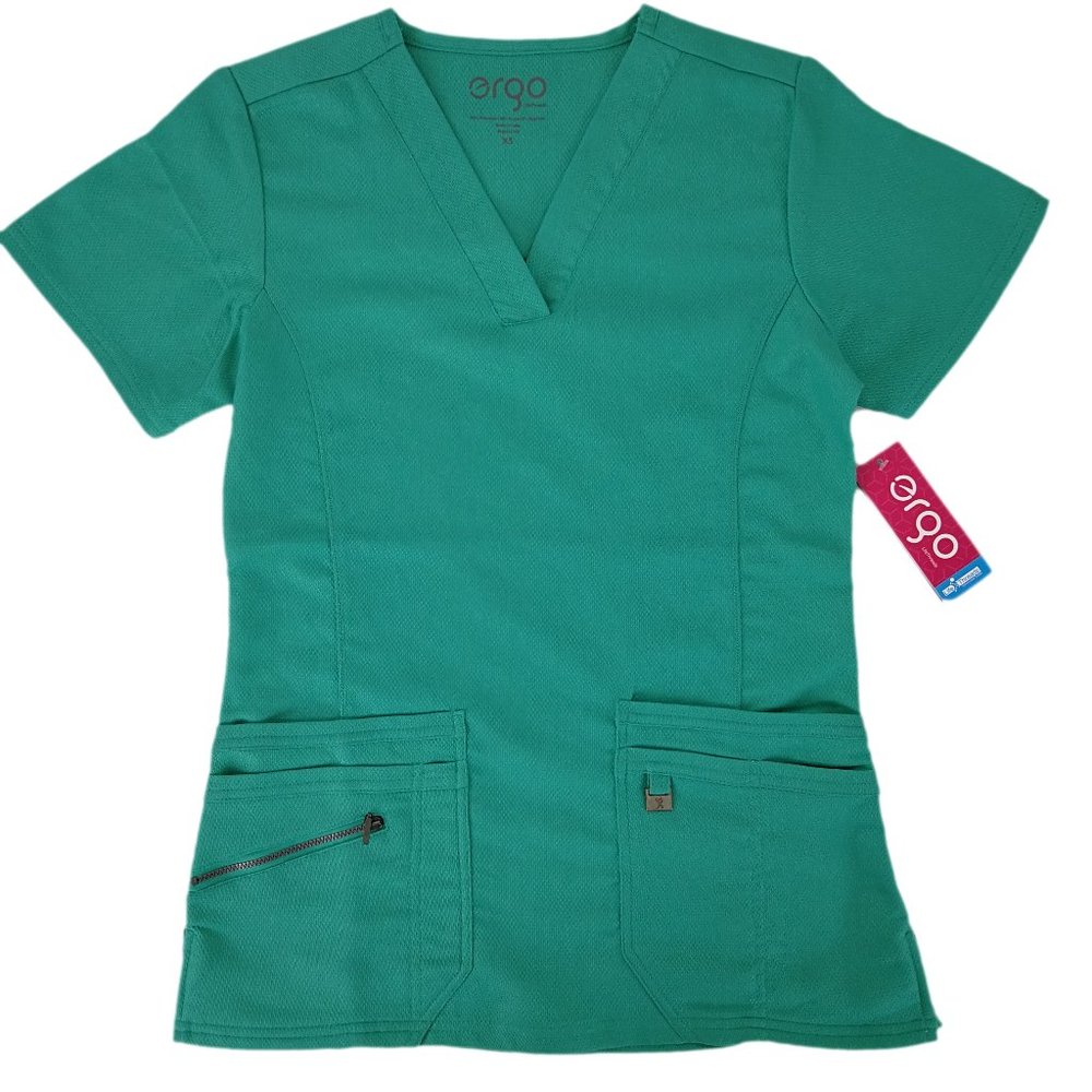 Ergo Scrub Top Women's XS Turquoise 1411-ORC